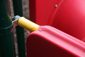 crush and shear hazard on playground