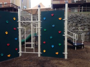 playground rock climber wall